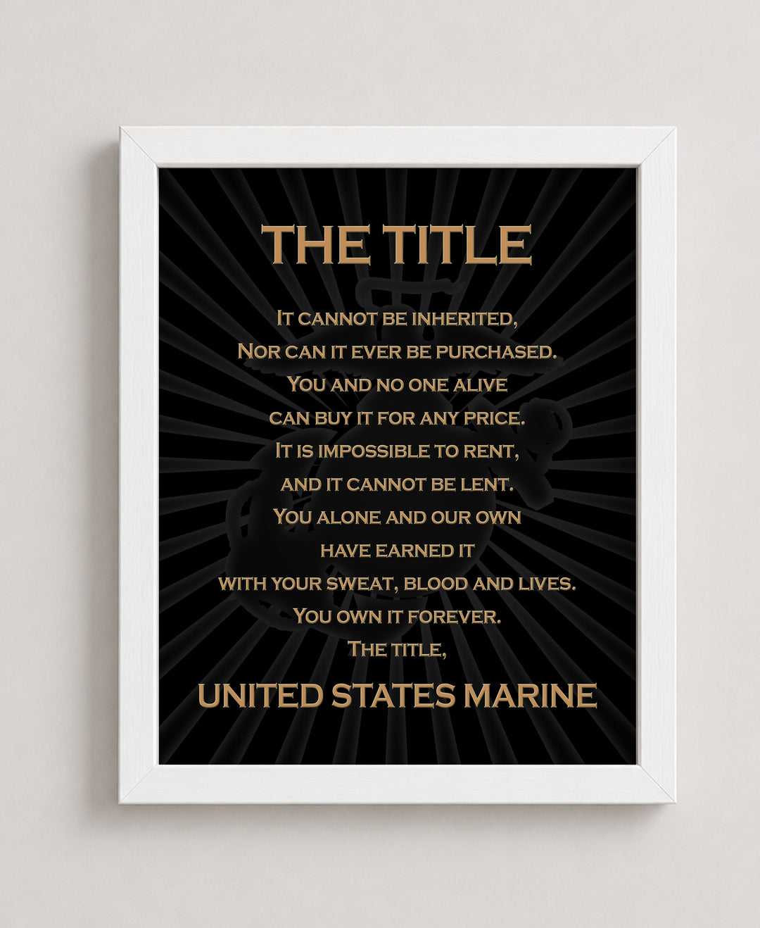 United States Marine Corps Military Wall Art
