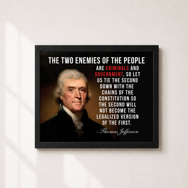 Thomas Jefferson Two Enemies of the People Wall Art