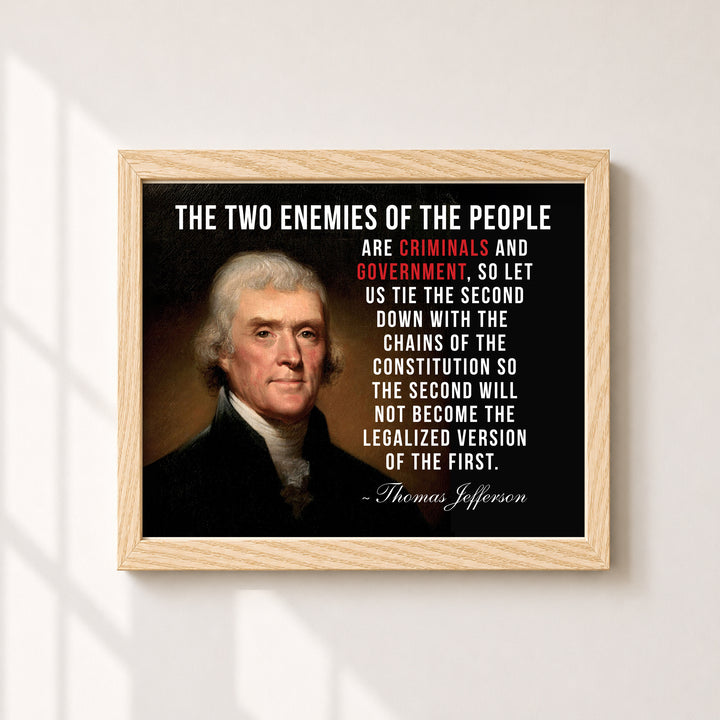 Thomas Jefferson Two Enemies of the People Wall Art