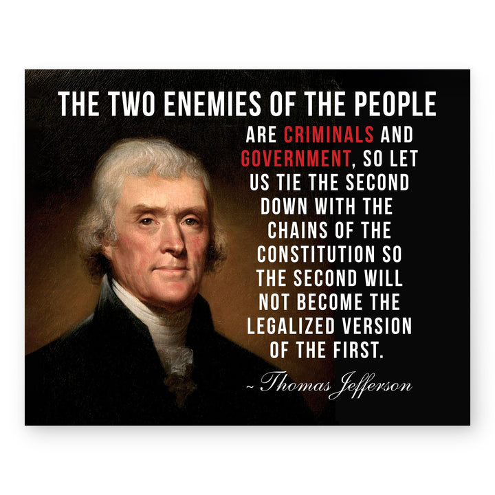Thomas Jefferson Two Enemies of the People Wall Art