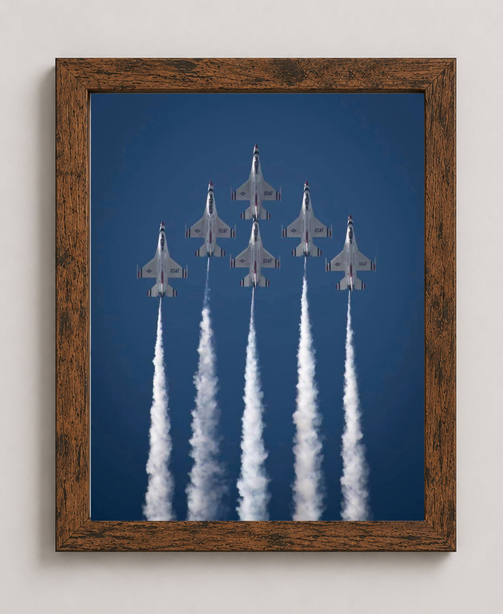 US Air Force Thunderbirds Fighter Jets Inspirational Wall Art