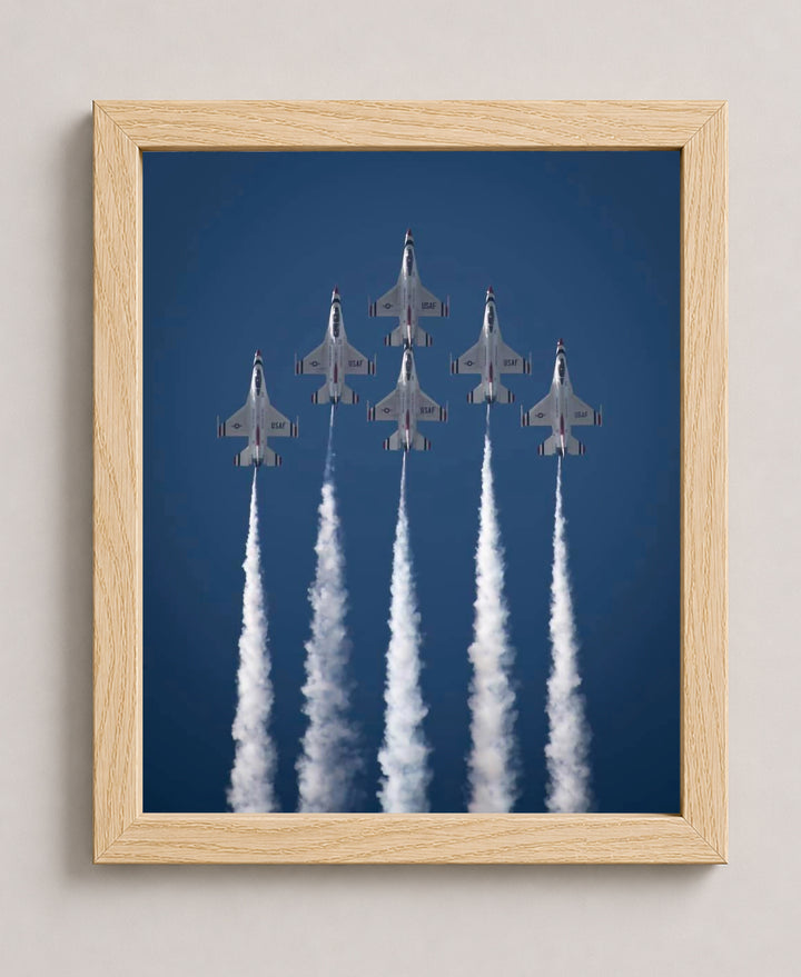 US Air Force Thunderbirds Fighter Jets Inspirational Wall Art