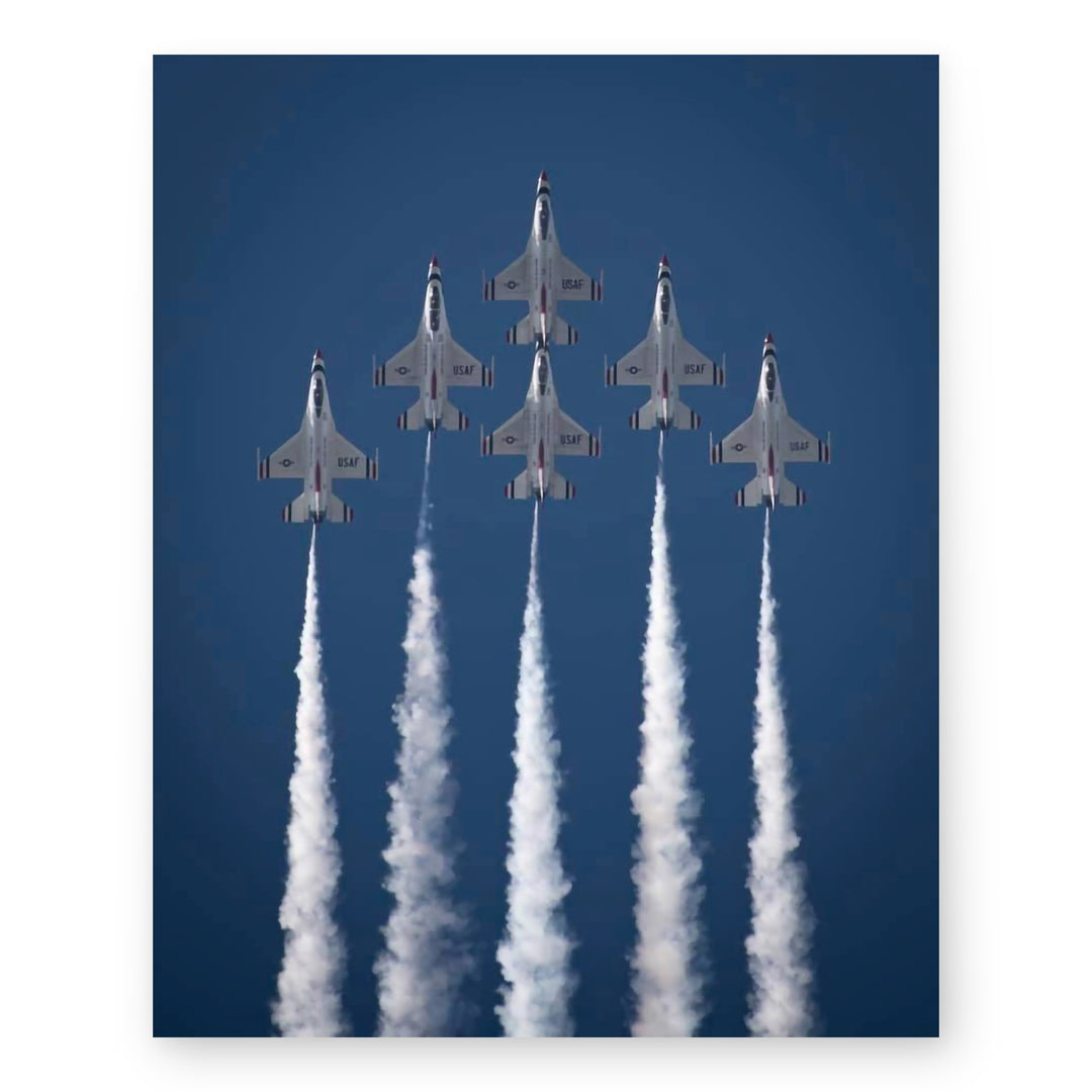 US Air Force Thunderbirds Fighter Jets Inspirational Wall Art