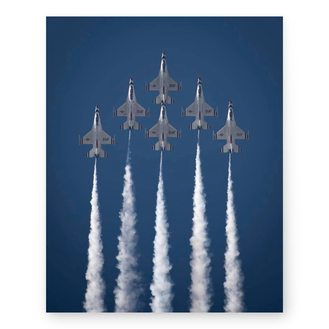 US Air Force Thunderbirds Fighter Jets Inspirational Wall Art