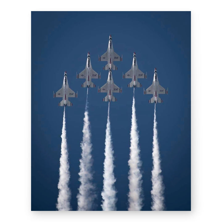 US Air Force Thunderbirds Fighter Jets Inspirational Wall Art