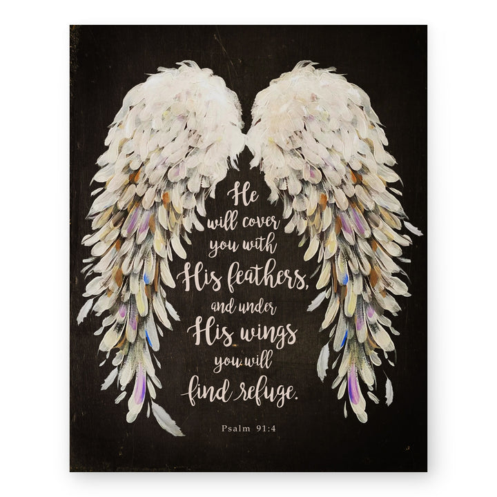 Angel Wings Wall Decor with Faith Bible Verse Verse Wall Art