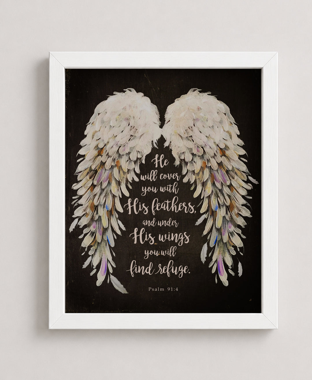 Angel Wings Wall Decor with Faith Bible Verse Verse Wall Art