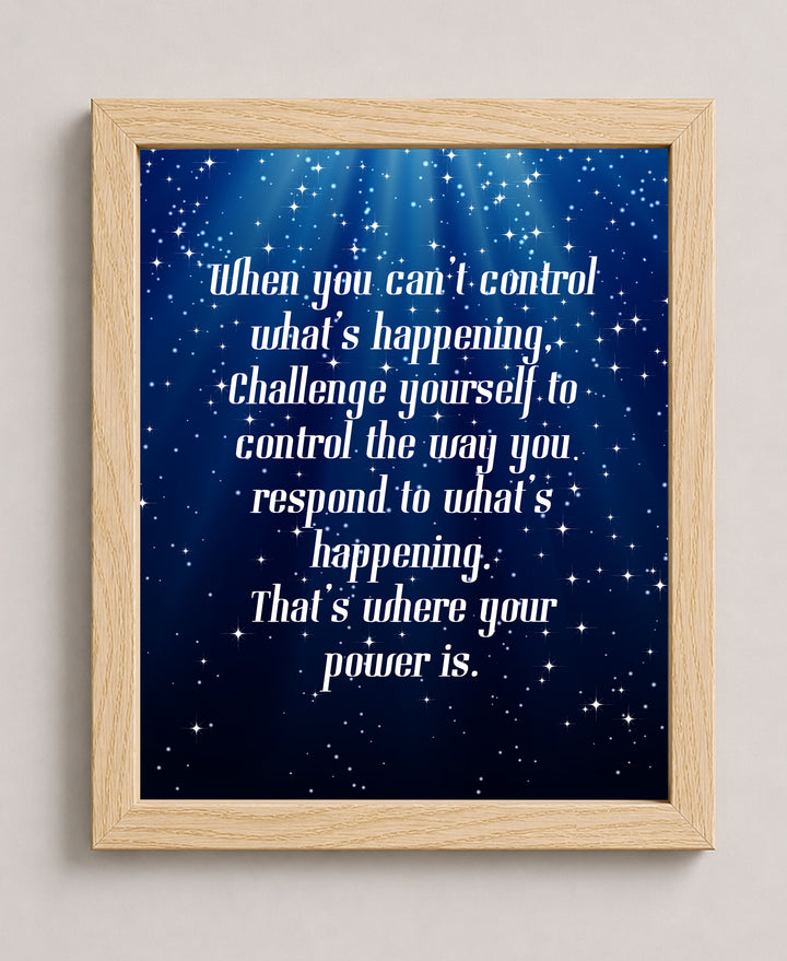 Control the Way You Respond Inspirational Wall Art