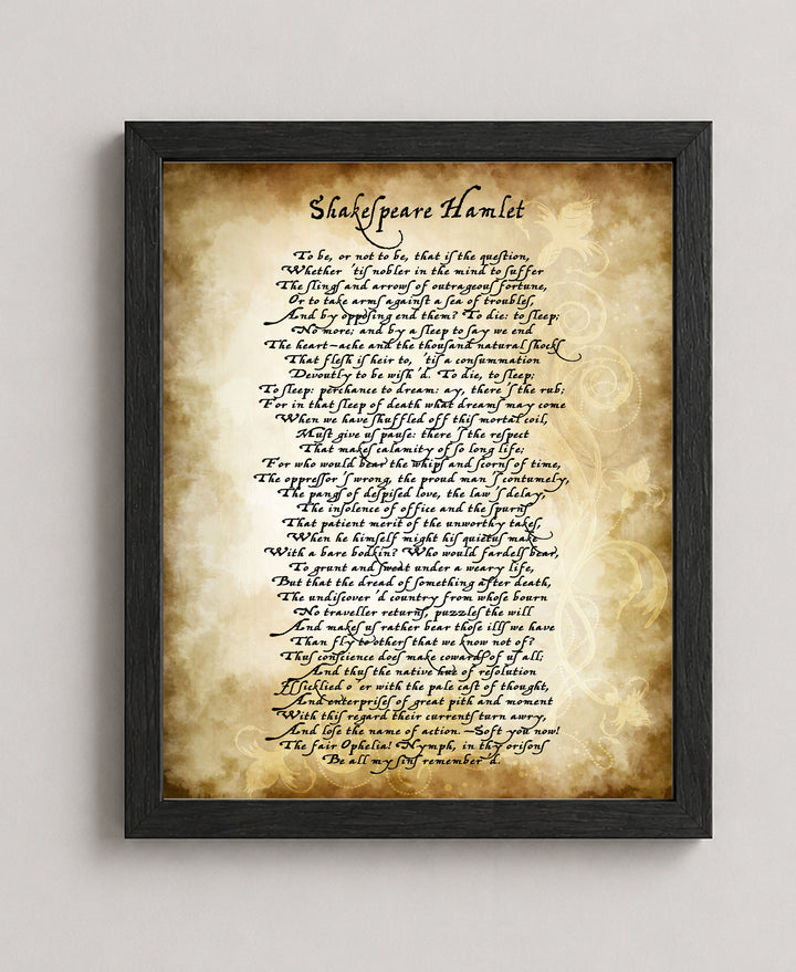 To Be or Not To Be Quote Wall Inspirational Wall Art
