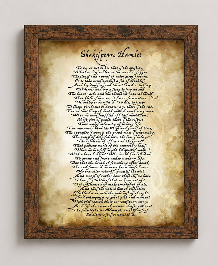 To Be or Not To Be Quote Wall Inspirational Wall Art