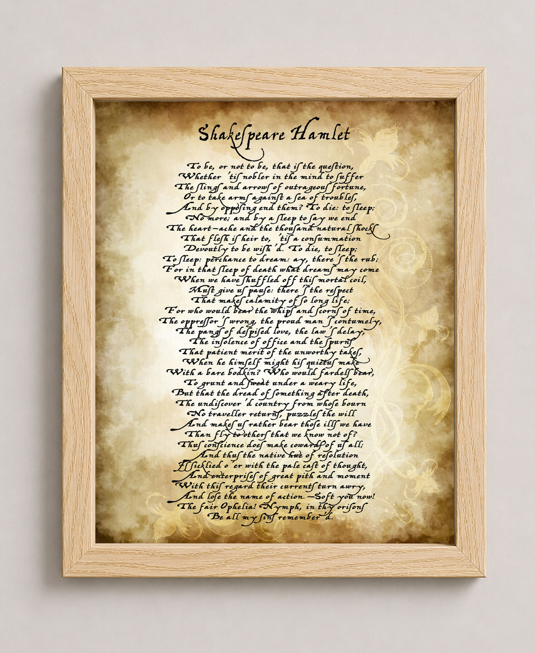 To Be or Not To Be Quote Wall Inspirational Wall Art