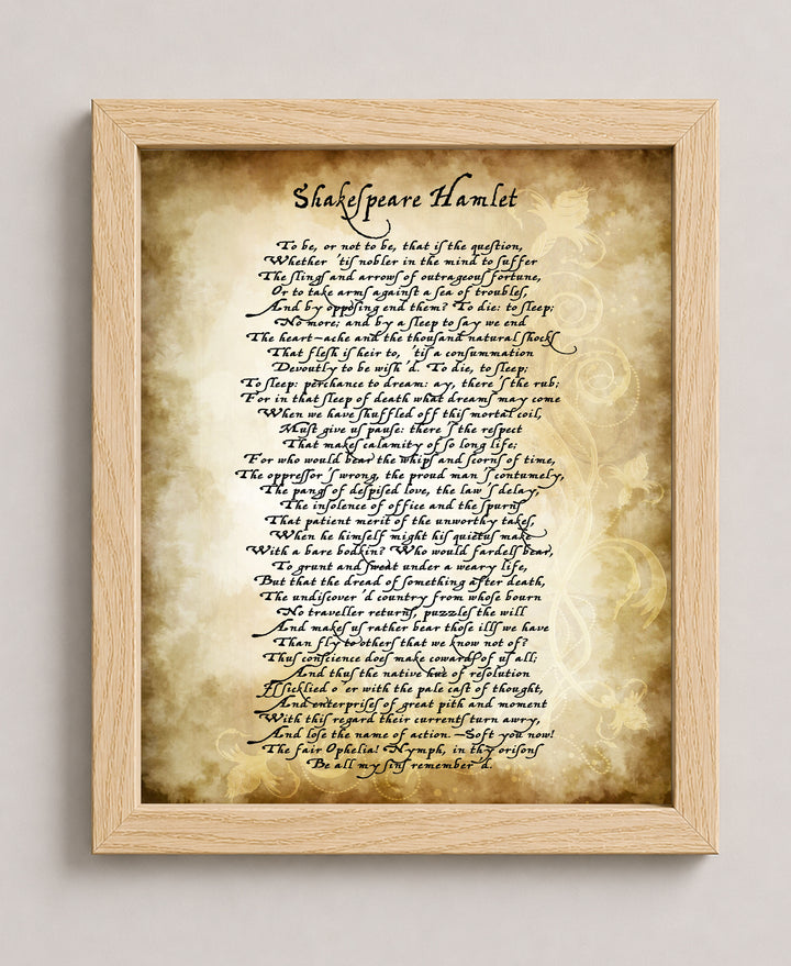 To Be or Not To Be Quote Wall Inspirational Wall Art