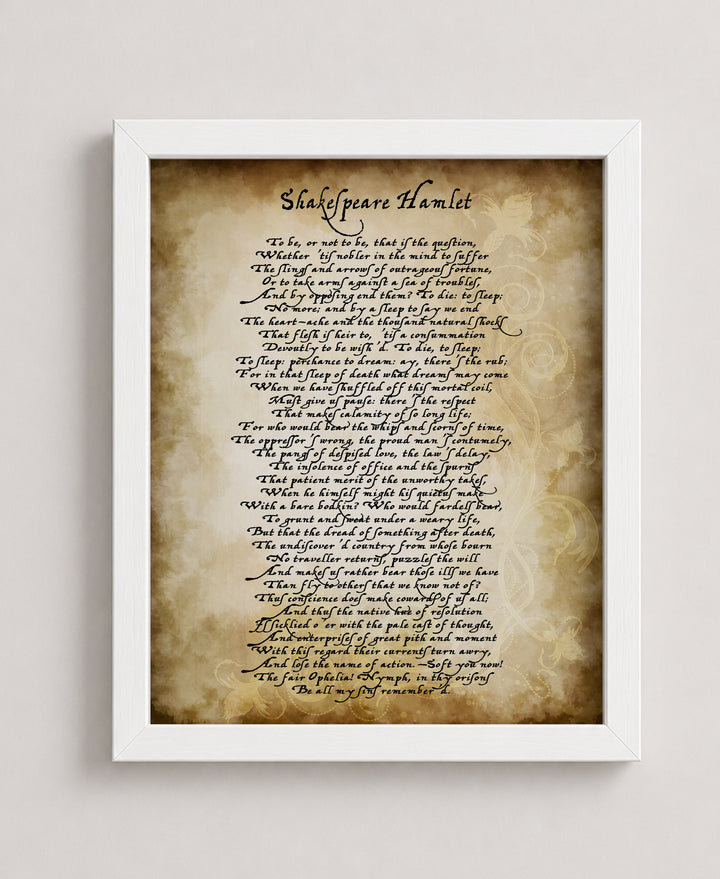 To Be or Not To Be Quote Wall Inspirational Wall Art
