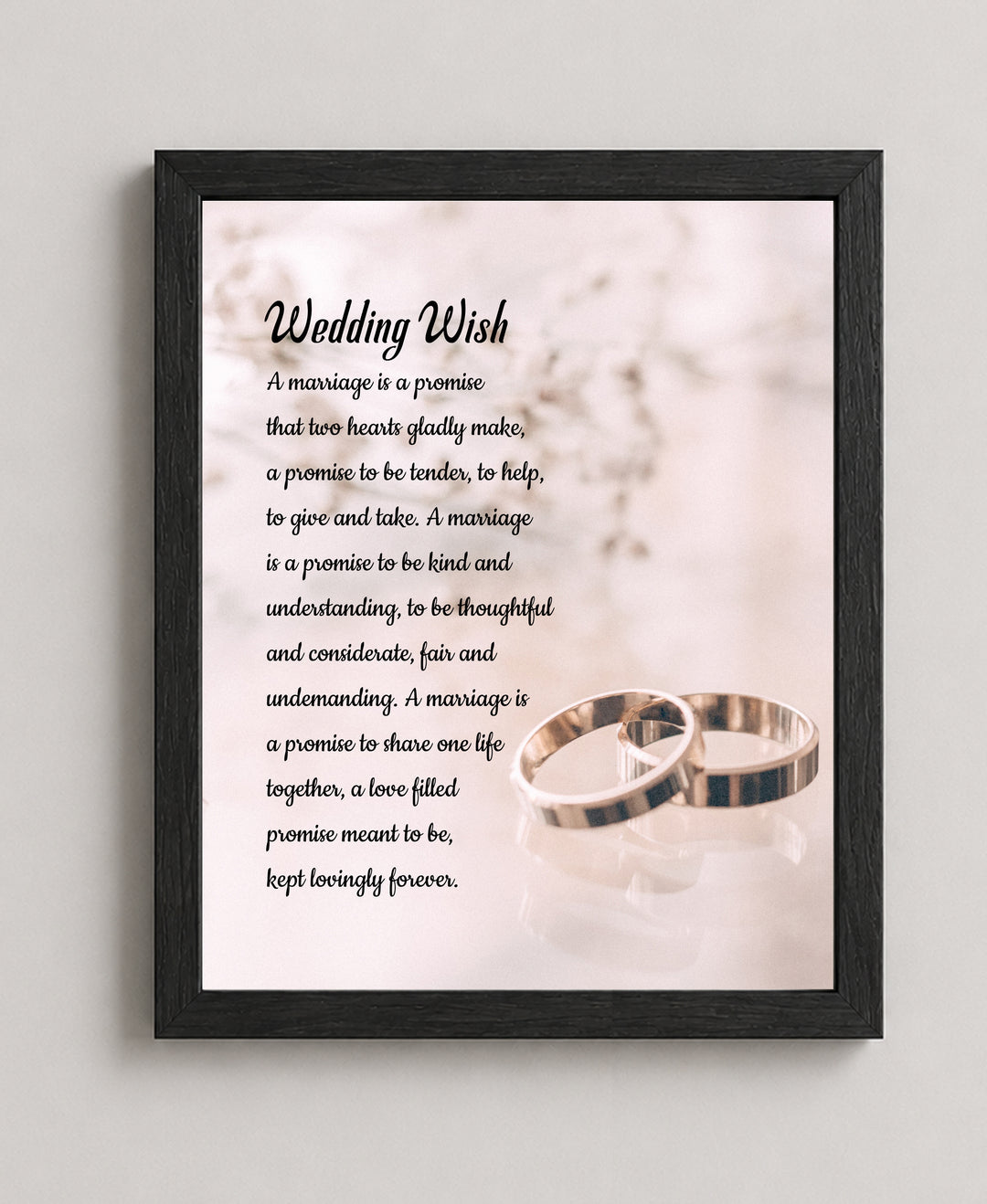 Wed Wish Inspirational Wall Art