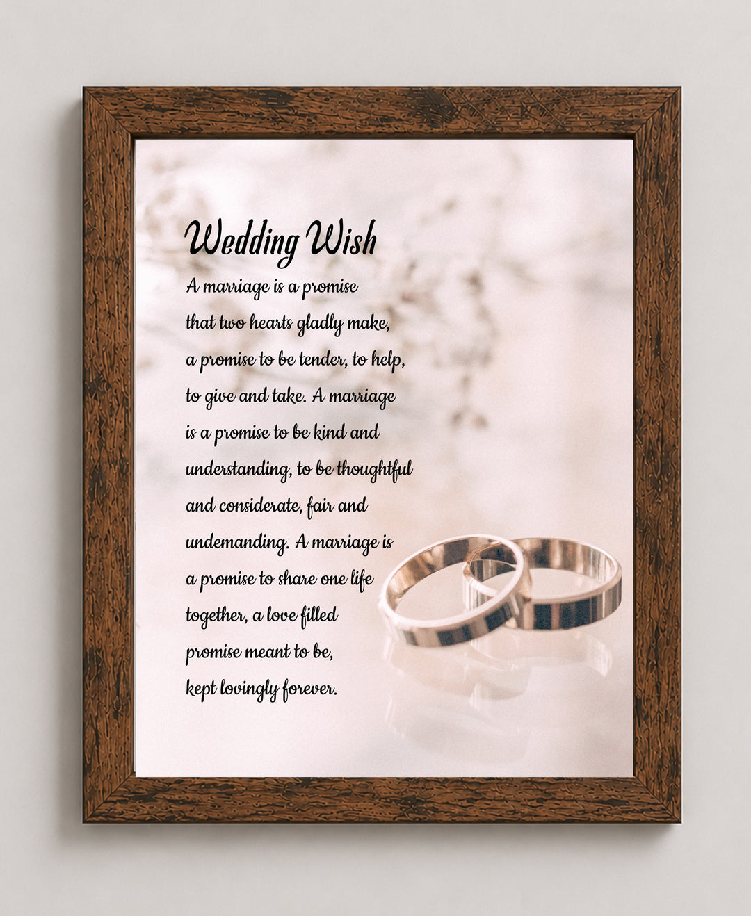 Wed Wish Inspirational Wall Art