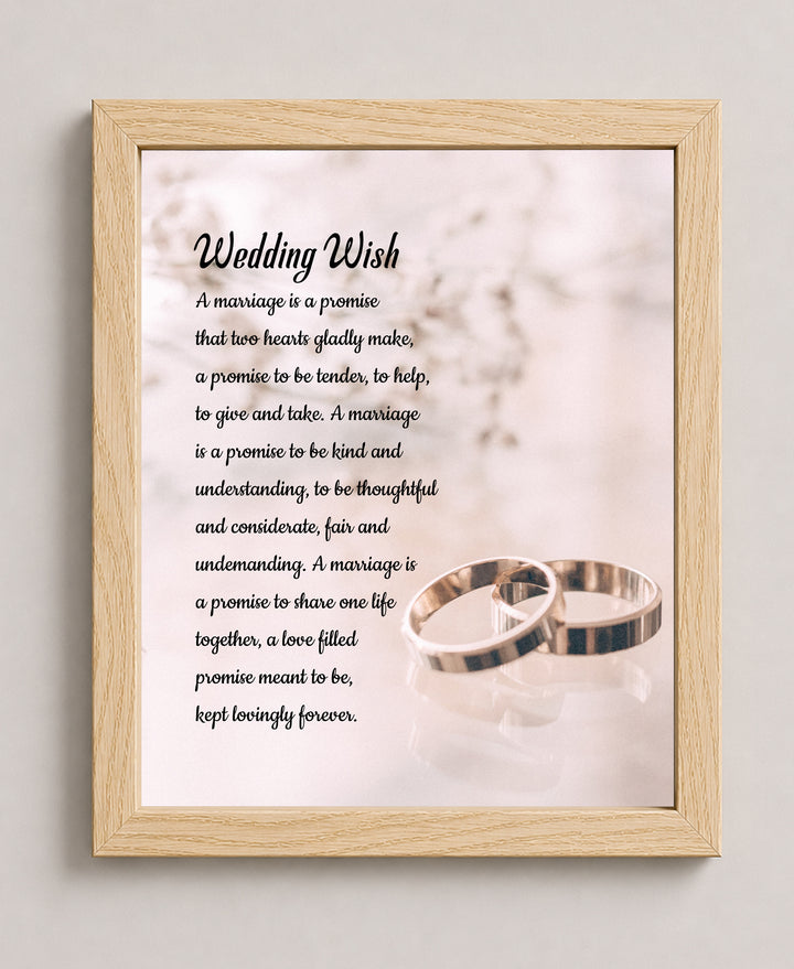 Wed Wish Inspirational Wall Art