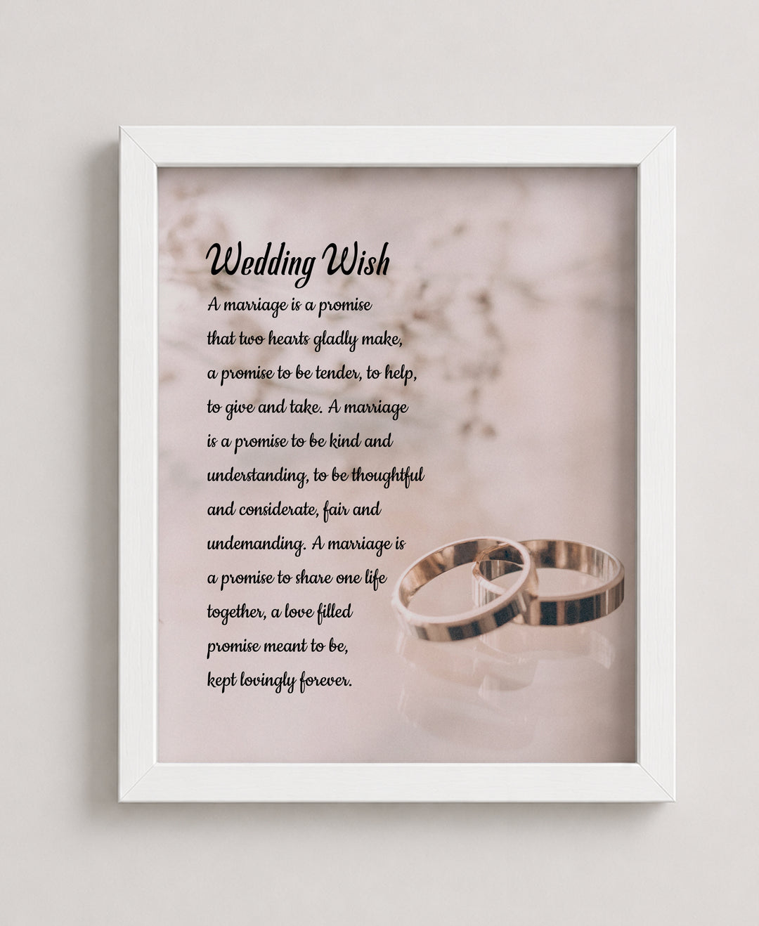 Wed Wish Inspirational Wall Art
