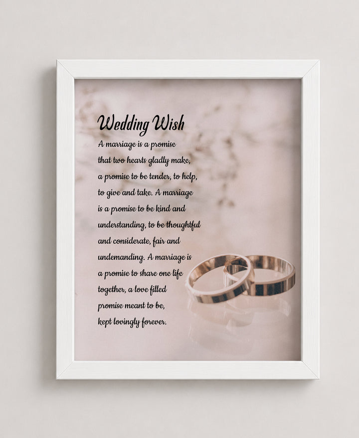 Wed Wish Inspirational Wall Art