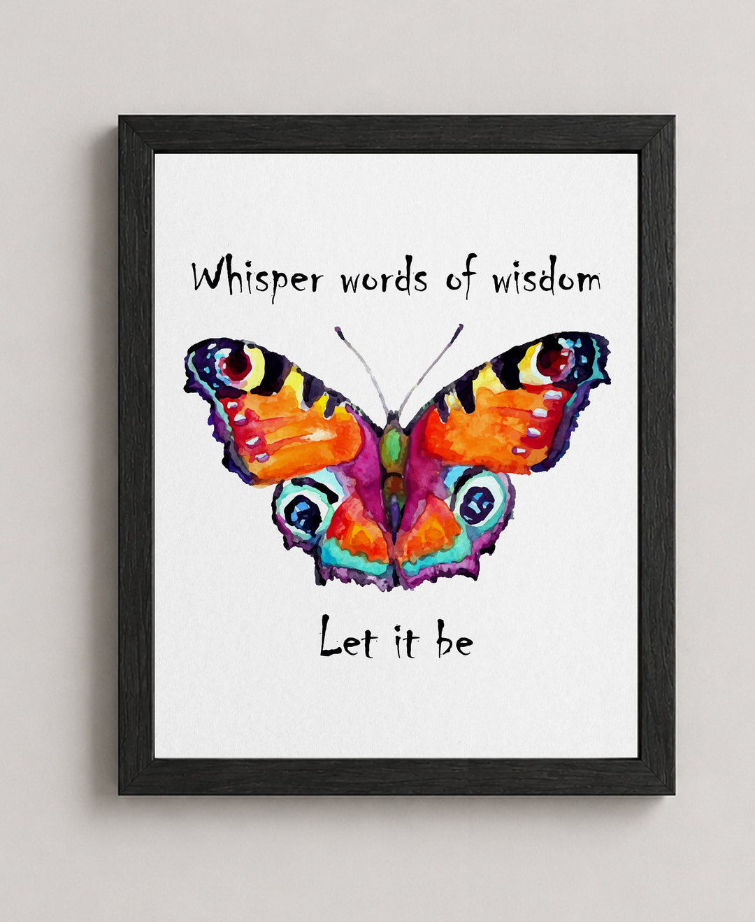 Whisper Words of Wisdom Butterfly Inspirational Wall Art