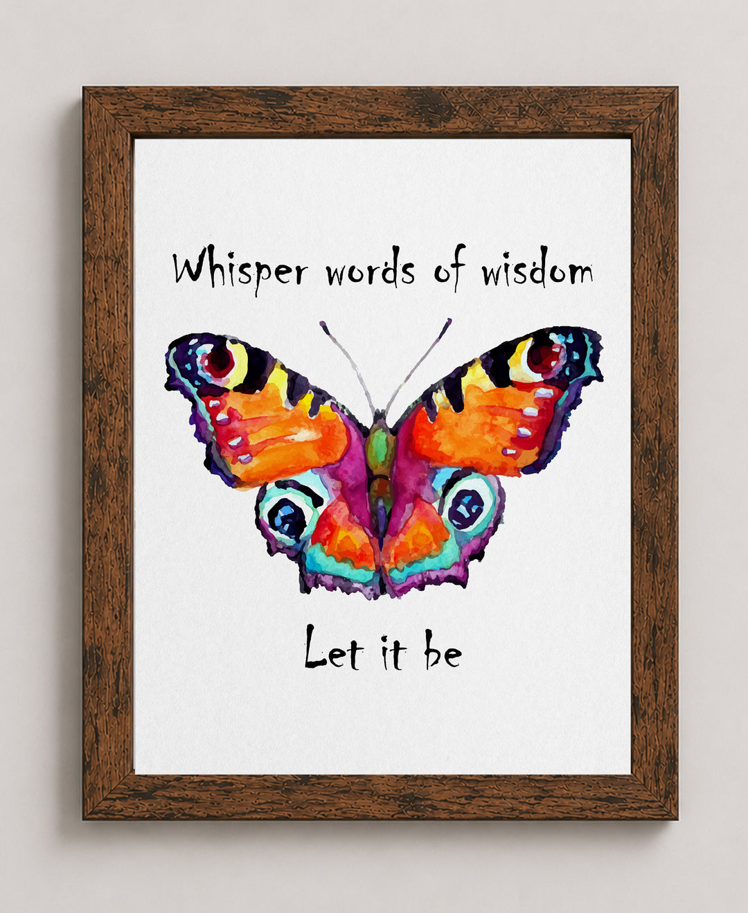 Whisper Words of Wisdom Butterfly Inspirational Wall Art