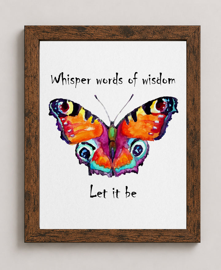 Whisper Words of Wisdom Butterfly Inspirational Wall Art