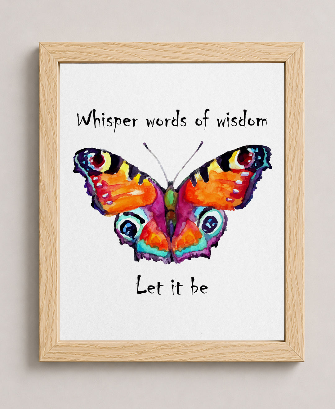 Whisper Words of Wisdom Butterfly Inspirational Wall Art