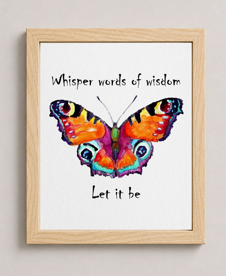 Whisper Words of Wisdom Butterfly Inspirational Wall Art