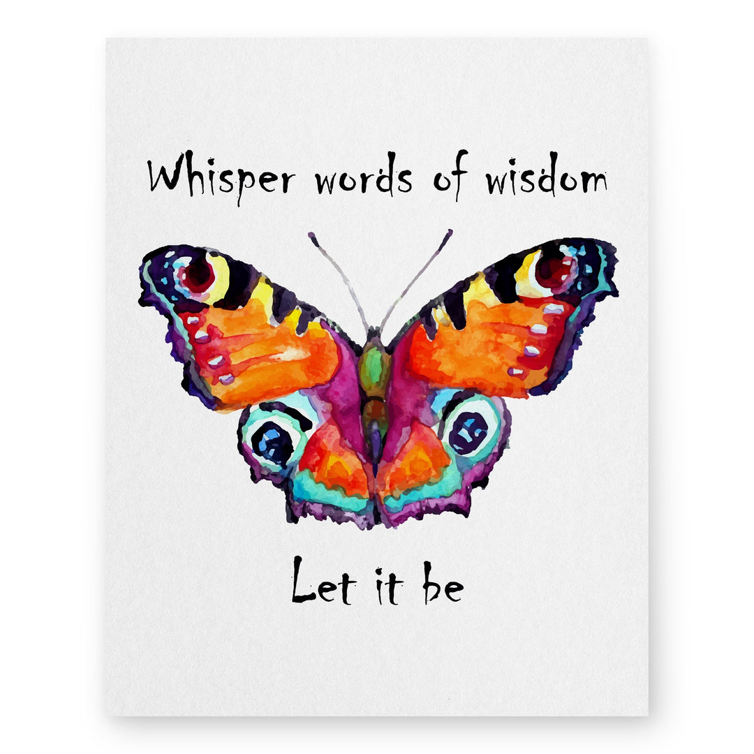 Whisper Words of Wisdom Butterfly Inspirational Wall Art