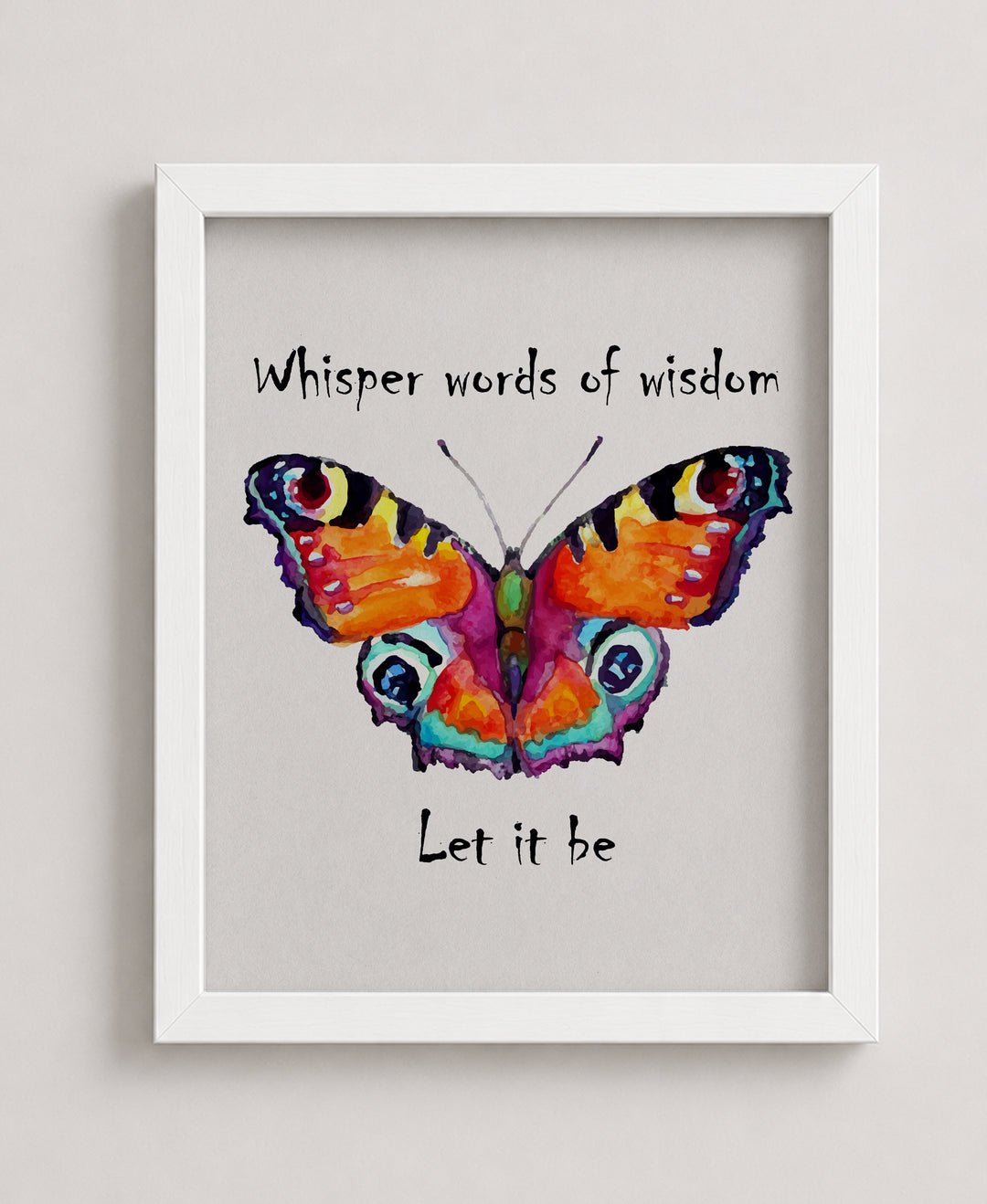 Whisper Words of Wisdom Butterfly Inspirational Wall Art