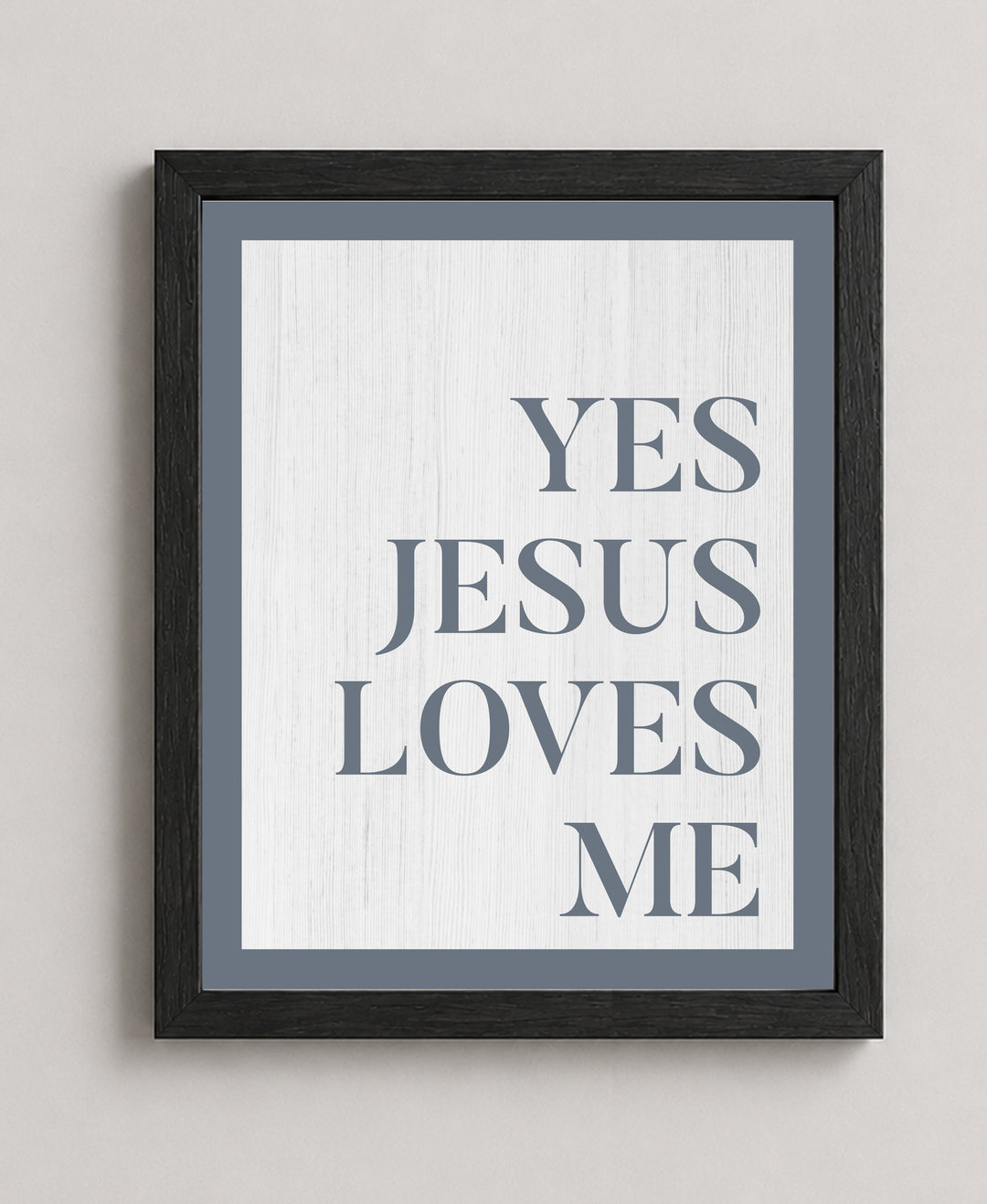 Yes Jesus Loves Me Christian Faith Typography Wall Art