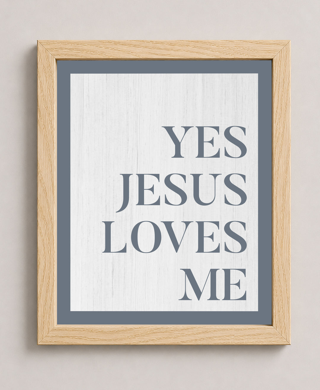 Yes Jesus Loves Me Christian Faith Typography Wall Art