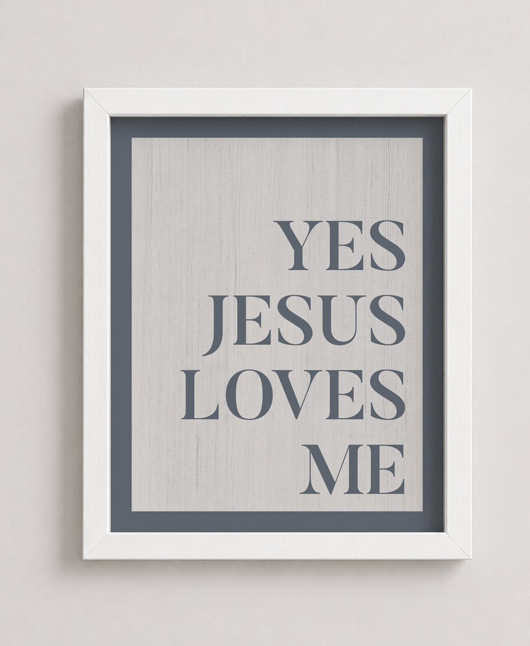 Yes Jesus Loves Me Christian Faith Typography Wall Art