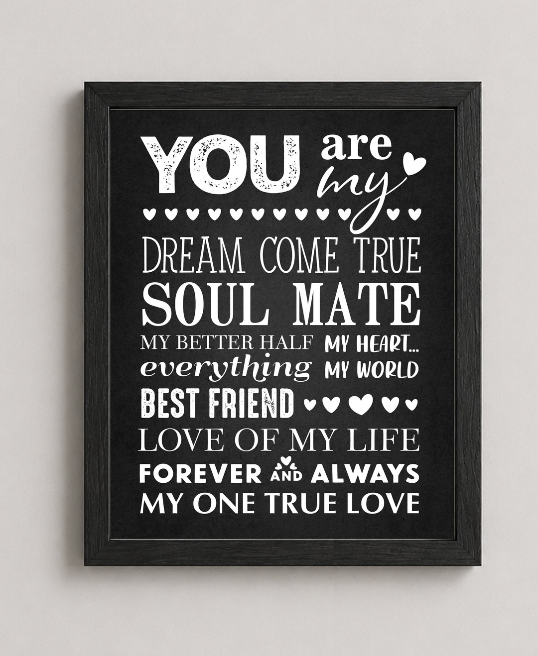 Soulmate Gift for Him or Her Family Inspirational Wall Art