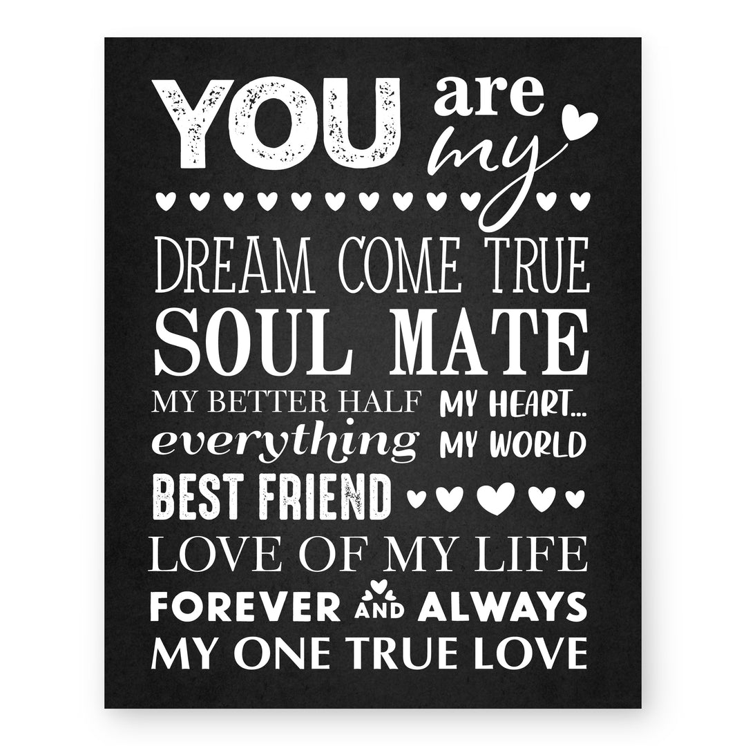 Soulmate Gift for Him or Her Family Inspirational Wall Art