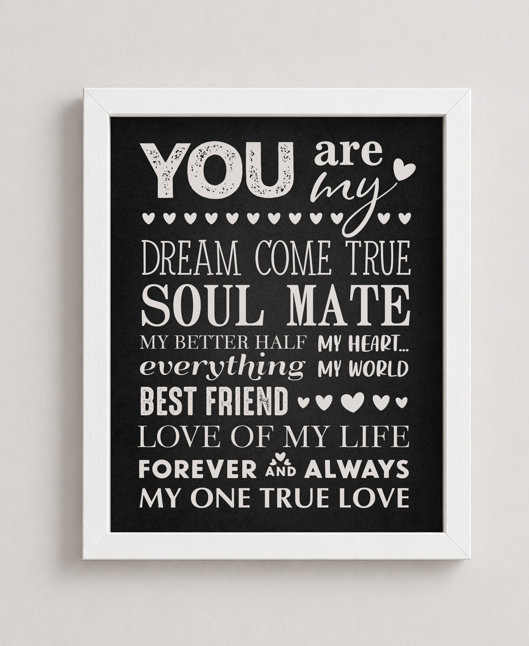 Soulmate Gift for Him or Her Family Inspirational Wall Art