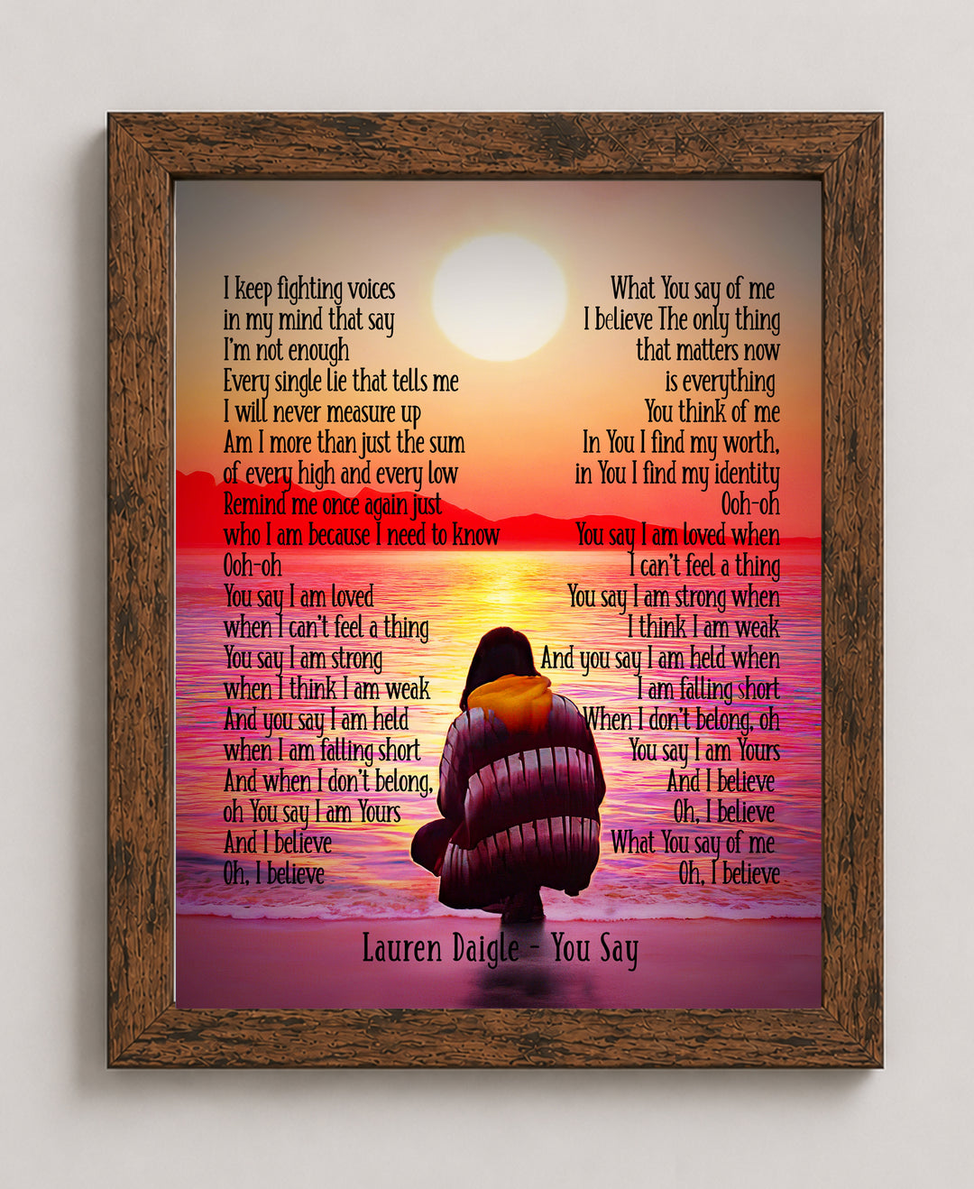 I Believe Lauren Daigle Christian Song Lyrics Wall Art