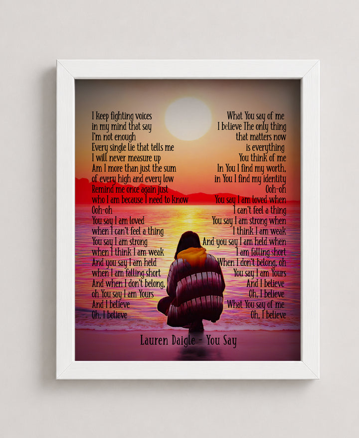I Believe Lauren Daigle Christian Song Lyrics Wall Art