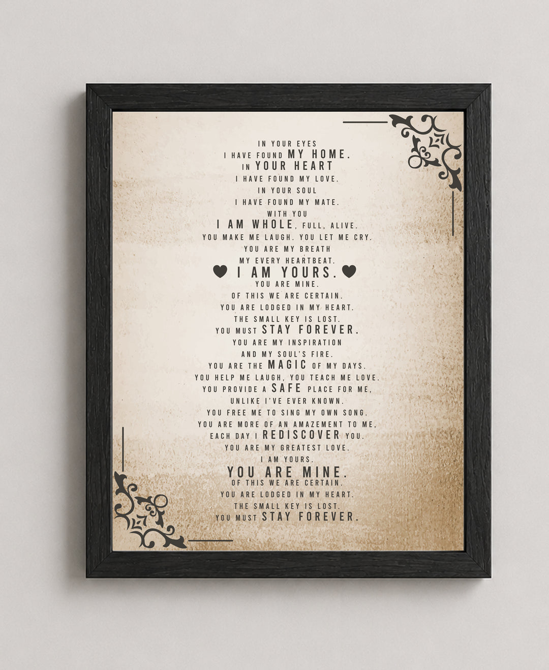 I Have Found My Home Poem Inspirational Wall Art