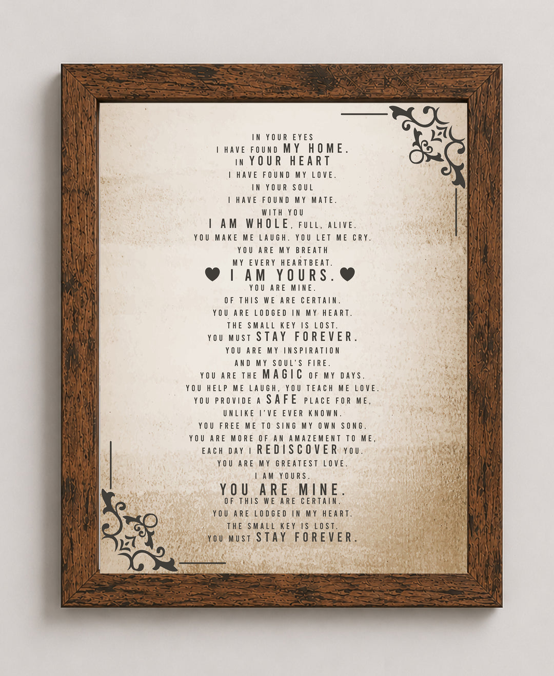 I Have Found My Home Poem Inspirational Wall Art