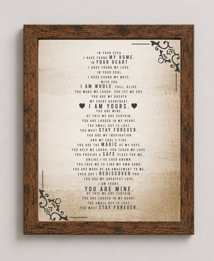 I Have Found My Home Poem Inspirational Wall Art
