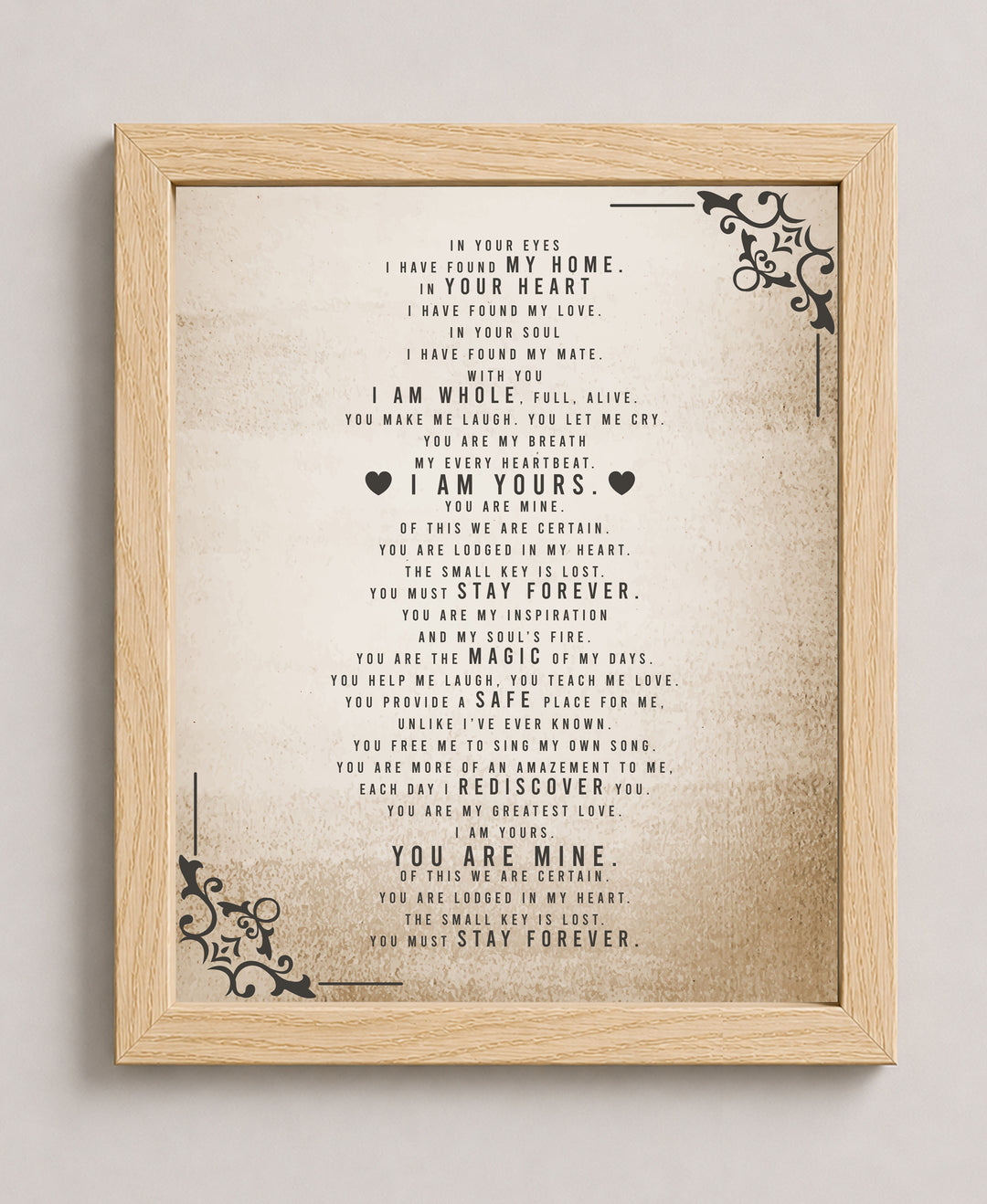 I Have Found My Home Poem Inspirational Wall Art
