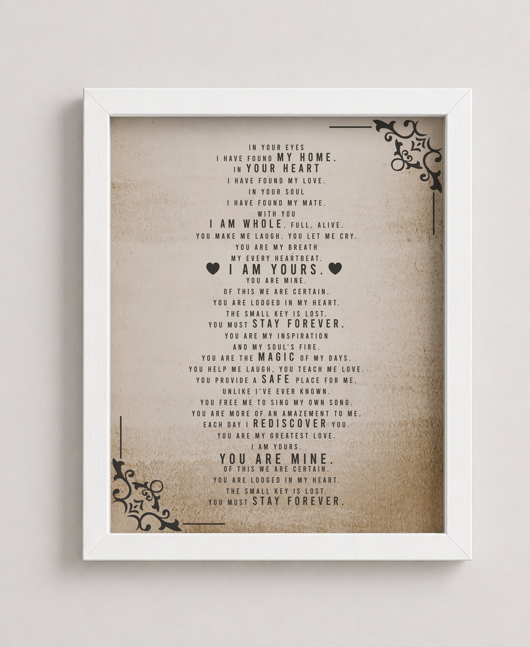 I Have Found My Home Poem Inspirational Wall Art