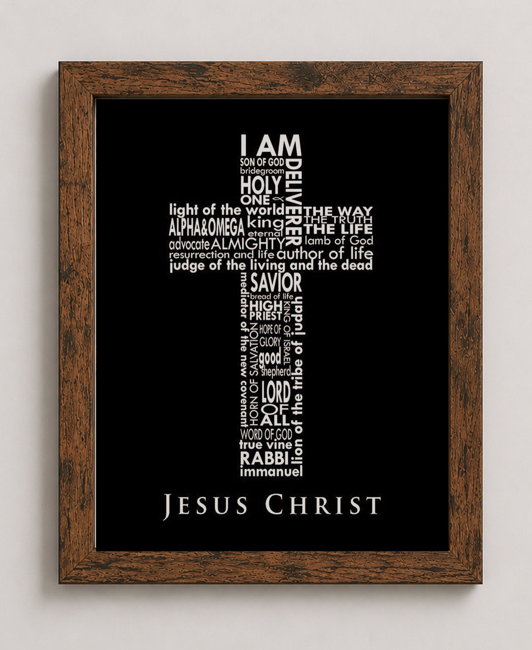 Names of Jesus Bible Verse Wall Art