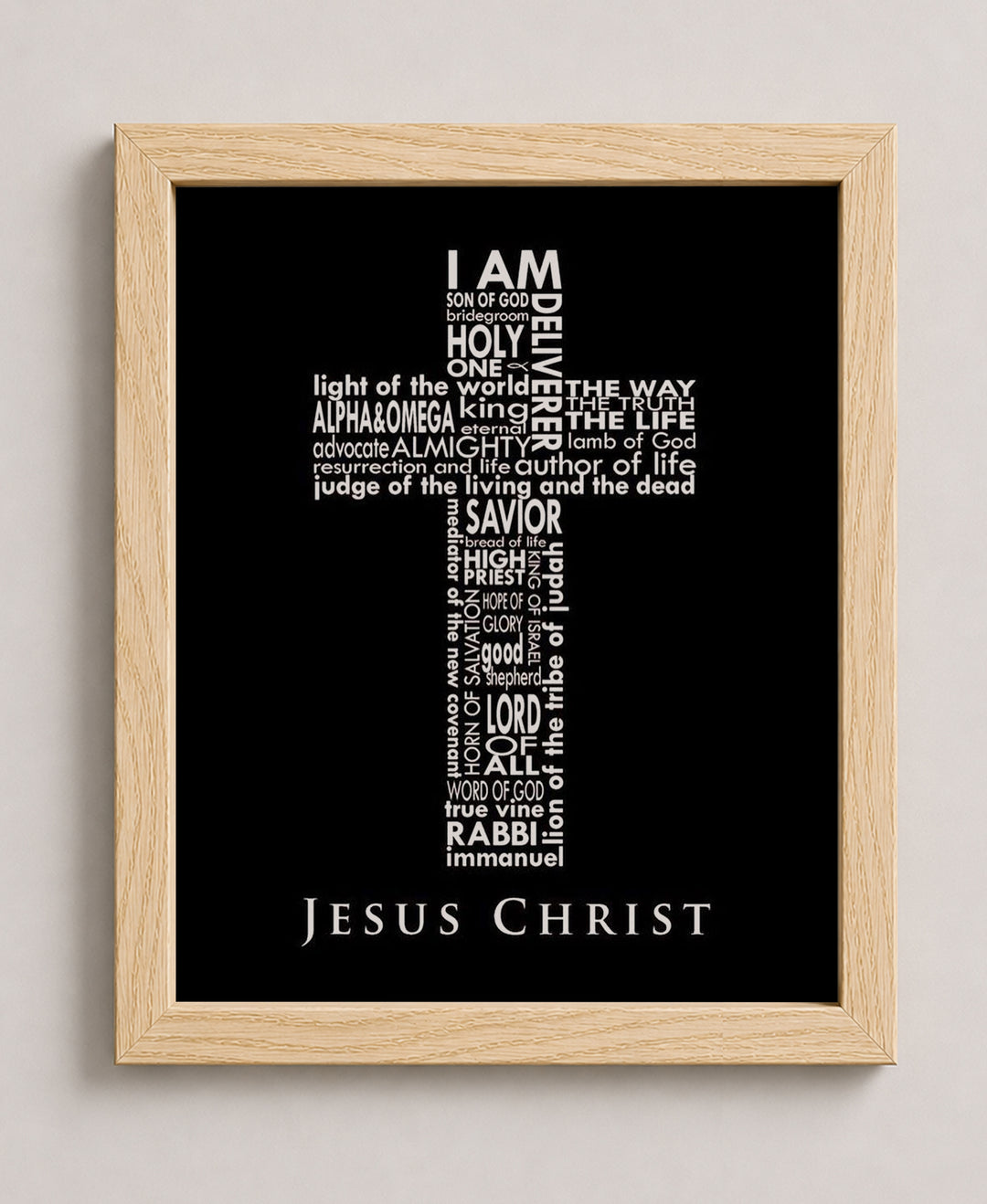 Names of Jesus Bible Verse Wall Art