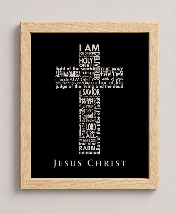 Names of Jesus Bible Verse Wall Art