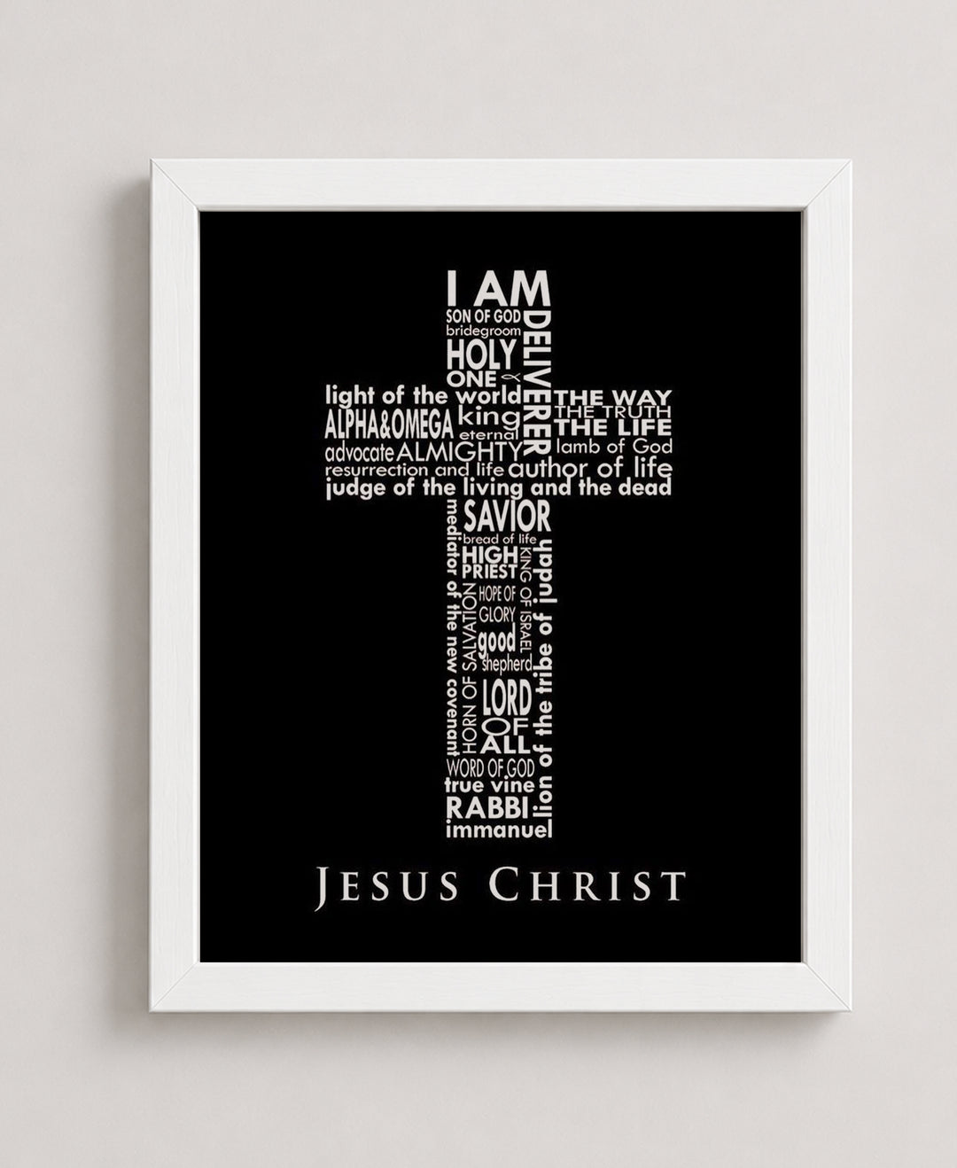 Names of Jesus Bible Verse Wall Art