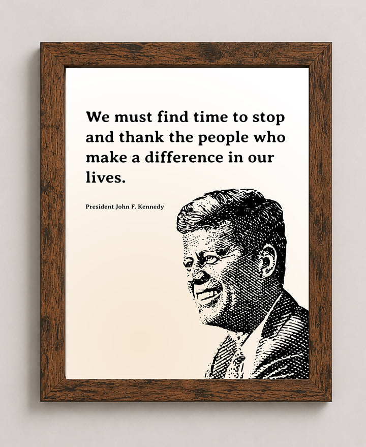 JFK People Who Make a Difference Inspirational Wall Art