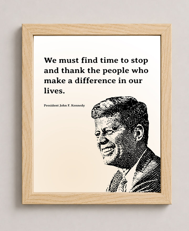 JFK People Who Make a Difference Inspirational Wall Art