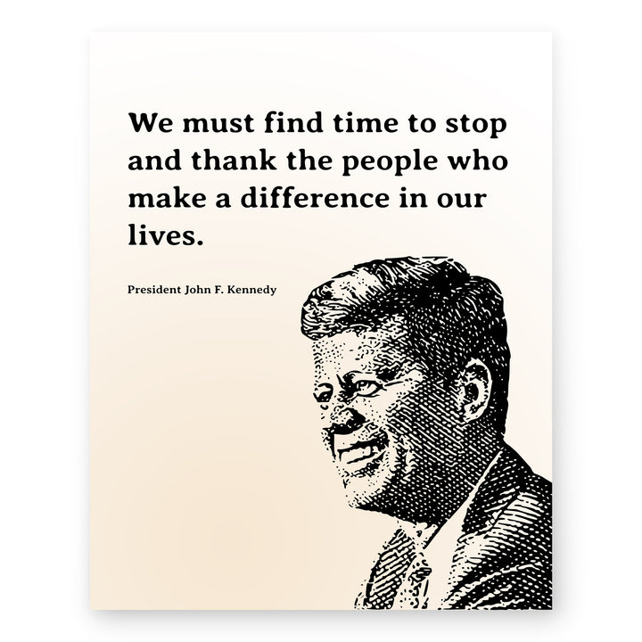 JFK People Who Make a Difference Inspirational Wall Art