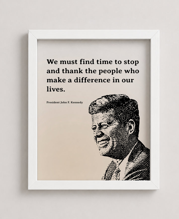 JFK People Who Make a Difference Inspirational Wall Art
